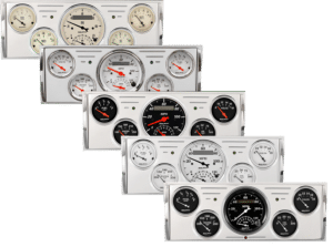 1940-1946 Chevy Truck Billet Aluminum Gauge Panel w Auto Meter Street Rod Series Gauges (Speedo/Tach)