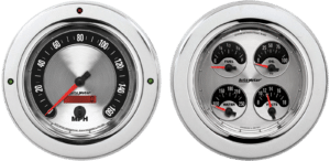 1954-1955 1st Series Chevy Truck Aluminum Adapter Rings w/ Auto Meter American Muscle Gauges