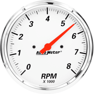 1399 Auto Meter Arctic White 5" In-Dash 8,000 Tachometer