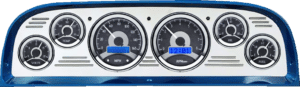 1960-1963 Chevy Truck Billet Aluminum Gauge Panel w/ Dakota Digital VHX Black Alloy Gauges