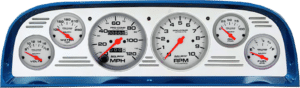 1960-1963 Chevy Truck Billet Aluminum Gauge Panel w/ Ultra-Lite gauges