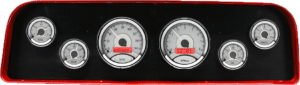 1960-1961 GMC Truck Billet Aluminum Gauge Panel w/ Dakota Digital VHX Silver Alloy Gauges
