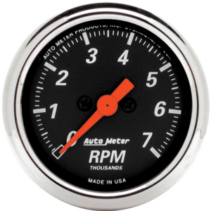 1477 Auto Meter Designer Black 2 1/16" In-Dash 7,000 RPM Tachometer