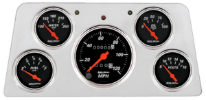 1960-1961 GMC Truck Billet Aluminum 5 Gauge Direct Fit Panel w/ Auto Meter Street Rod series gauges