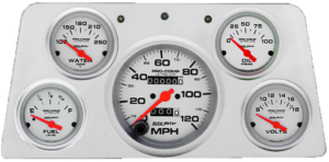 1960-1961 GMC Truck Billet Aluminum Direct Fit 5 Gauge Panel w/ Ultra-Lite gauges