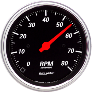 1490 Auto Meter Designer Black 3 3/8" In-Dash 8,000 RPM Tachometer