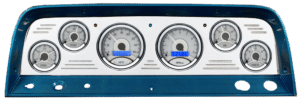 1964-1966 Chevy Truck Billet Aluminum Gauge Panel w/ Dakota Digital VHX Silver Alloy Gauges