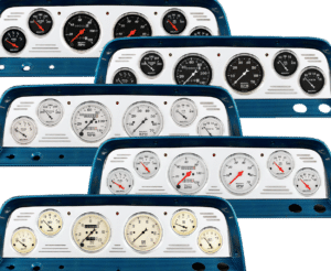 1964-1966 Chevy Truck Billet Aluminum Gauge Panel w/ Auto Meter Street Rod series gauges