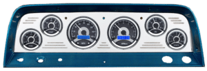 1964-1966 Chevy Truck Billet Aluminum Gauge Panel w/ Dakota Digital VHX Black Alloy Gauges