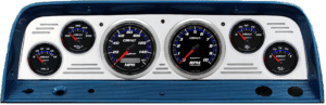 1964-1966 Chevy Truck Billet Aluminum Gauge Panel w/ Auto Meter Cobalt Gauges