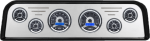 1962-1966 GMC Truck Billet Aluminum Gauge Panel w/ Dakota Digital VHX Black Alloy Gauges