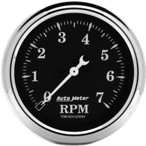 1797 Auto Meter Old Tyme Black 2 1/16" In-Dash 7,000 RPM Tachometer
