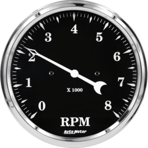 1799 Auto Meter Old Tyme Black 5" In-Dash 8,000 RPM Tachometer