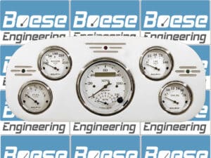 1935-1937 Ford Truck Billet Aluminum Gauge Panel w/ Auto Meter Street Rod Series Gauges (Speedo/Tach)