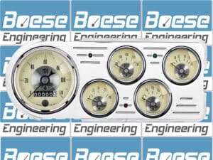 1948-1950 Ford Truck Aluminum 5 Gauge Panel w/ Auto Meter Prestige Series