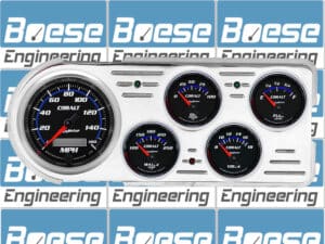 1948-1950 Ford Truck Aluminum Gauge Panel w/ Auto Meter Cobalt Gauges