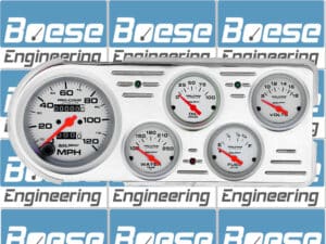 1948-1950 Ford Truck Aluminum Dash Insert w/ Ultra-Lite Gauges