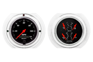 1951-1952 Ford Truck Aluminum Gauge Panels w/ Auto Meter Street Rod Series Gauges