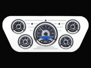 1953-1955 Ford Truck Billet Aluminum Gauge Panel w/ Dakota Digital VHX-1050 Black Alloy Gauges