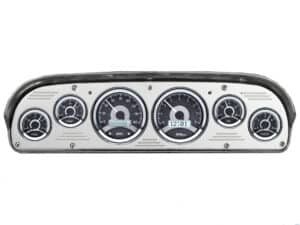1957-1960 Ford Truck Billet Aluminum Gauge Panel w/ Dakota Digital VHX Black Alloy Gauges