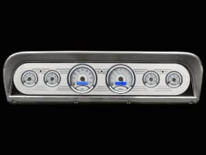 1967-1972 Ford Truck Billet Aluminum Gauge Panel w/ Dakota Digital VHX Silver Alloy Gauges