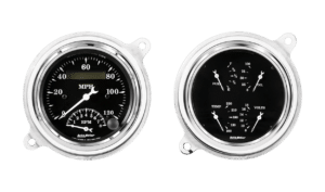 1936 Chevy Standard Aluminum Adapter Rings w/ Auto Meter Street Rod Series Gauges (Speedo/Tach)