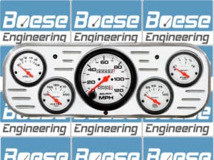 1937-1938 Chevy Car Aluminum Dash Insert w/ Auto Meter Phantom Gauges