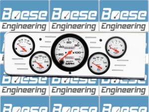 1940 Chevy Car Billet Aluminum Gauge Panel w/ Auto Meter Phantom gauges