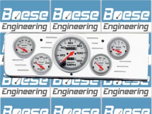 1940 Chevy Car Billet Aluminum Gauge Panel w/ Ultra-Lite gauges