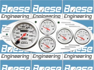 1932 Ford Car Billet Aluminum Gauge Panel w/ Ultra-Lite gauges