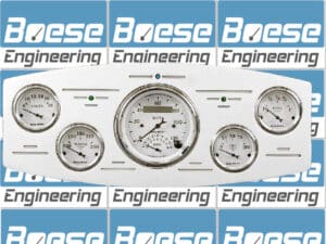 1933-1934 Dodge Car Billet Aluminum Gauge Panel w Auto Meter Street Rod Series Gauges (Speedo/Tach)