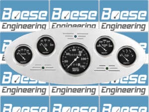 1933-1934 Plymouth Billet Aluminum Gauge Panel w/ Auto Meter Street Rod series gauges