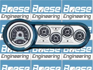 1953-1954 Chevy Car Billet Aluminum Gauge Panel w/ Dakota Digital VHX-1050 Black Alloy Gauges