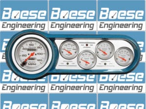 1953-1954 Chevy Car Billet Aluminum Gauge Panel w/ Ultra-Lite Gauges
