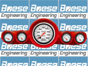 1959-1960 Chevy Impala Aluminum Adapter Ring w/ Auto Meter Phantom Gauges