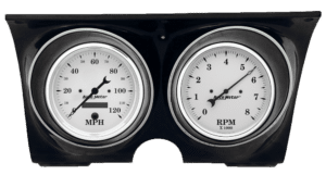 1967-68 Camaro / Firebird Billet Aluminum Gauge Panels w/ 5" AutoMeter Old Tyme White Gauges