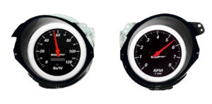 1968-1977 Chevy Corvette Adapter Rings w/ Auto Meter Designer Black Gauges