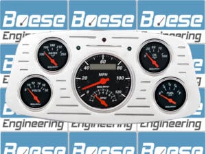 1933-1934 Ford Car Billet Aluminum Gauge Panel w Auto Meter Street Rod Series Gauges (Speedo/Tach)