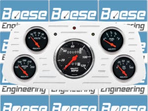 1933-1934 Ford Car Billet Aluminum Gauge Panel w/ Auto Meter Street Rod series gauges