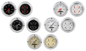 1937-1939 Ford Car or Truck Billet Aluminum Gauge Panel w/ Auto Meter Street Rod Series Gauges