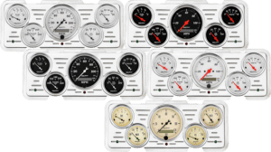 1940 Ford / 1940-1947 Ford Truck Aluminum Gauge Panel w/ Auto Meter Street Rod series gauges