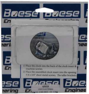 1940 Ford Deluxe Aluminum Clock Inserts