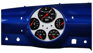 1949-1950 Ford Car Billet Aluminum Gauge Panel w/ Auto Meter Street Rod series gauges