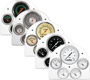 1952-1953 Ford Car Billet Aluminum 5 Gauge Panel w/ Classic Instruments Gauges