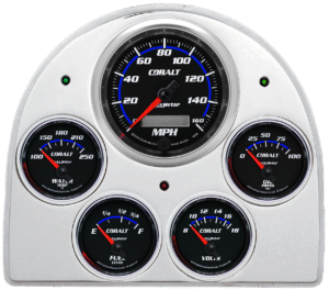 1952-1953 Ford Car Aluminum Gauge Panel w/ Auto Meter Cobalt Gauges