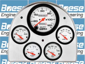 1952-1953 Ford Car Aluminum Gauge Panel w/ Auto Meter Phantom Gauges