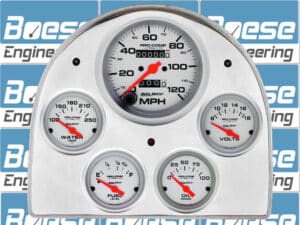 1952-1953 Ford Car Aluminum Gauge Panel w/ Ultra-Lite gauges