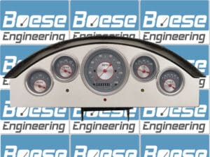 1957 Ford Fairlane Aluminum 5 Gauge Panel w/ Classic Instruments Gauges