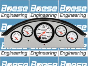 1957 Ford Fairlane Aluminum Gauge Panel w/ Auto Meter Phantom Gauges
