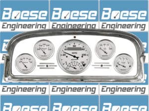 1959 Ford Galaxie / Fairlane Aluminum Gauge Panel w/ Auto Meter Street Rod Series Gauges (Speedo/Tach)